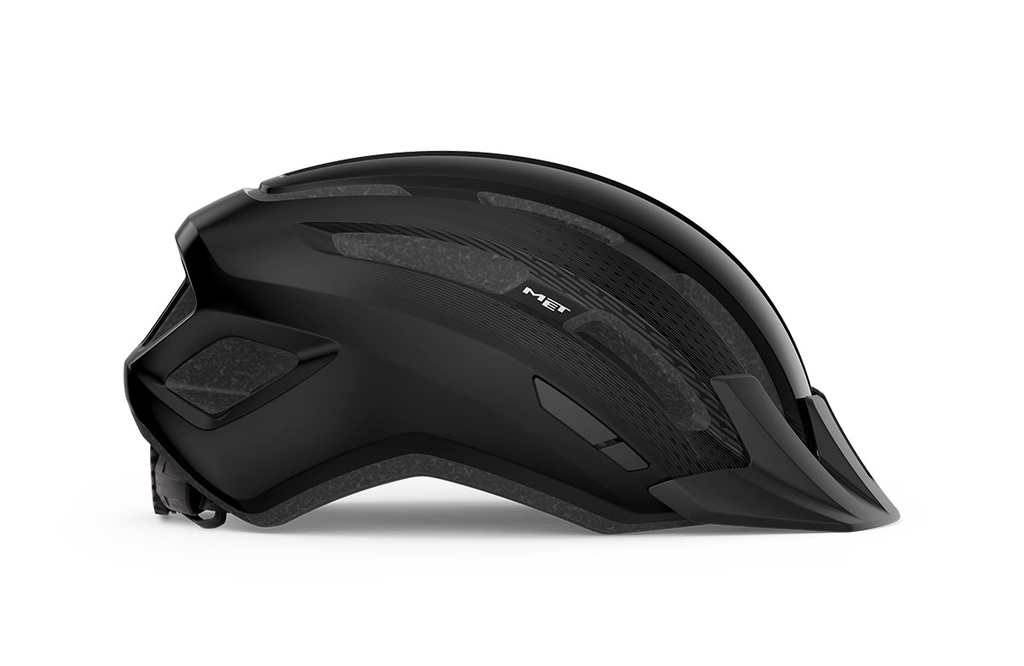 MET Downtown kerékpáros sisak [fényes fekete, 52-58 cm (S/M)]