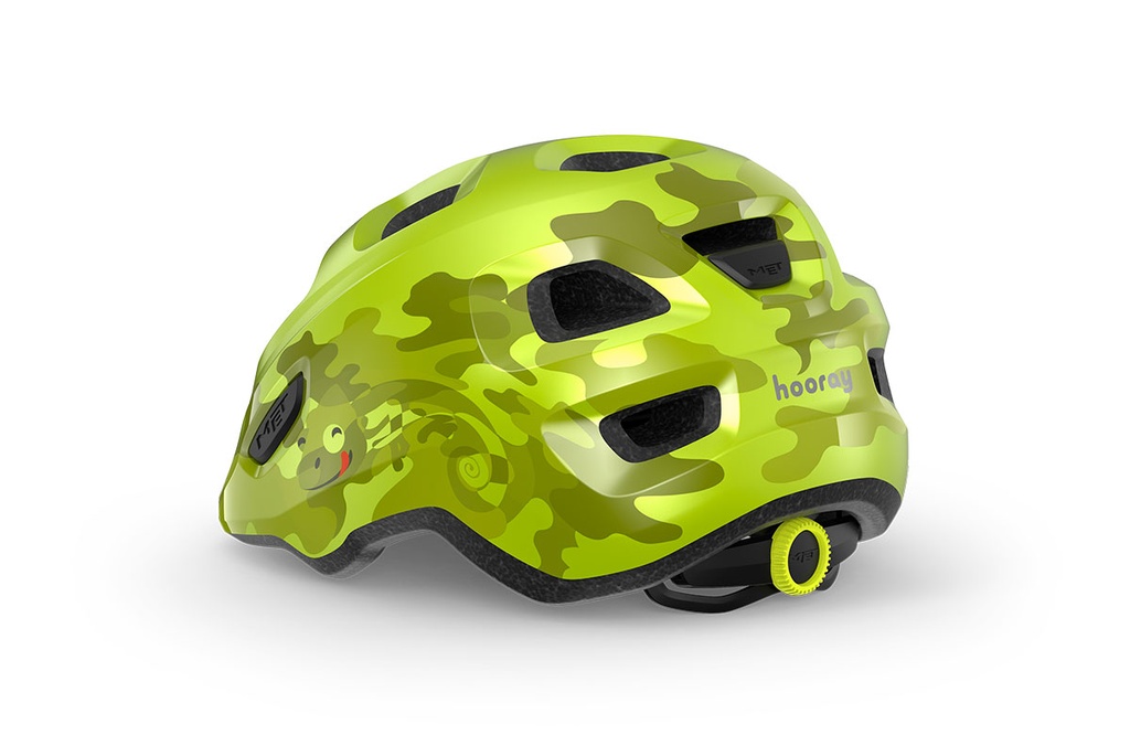 MET Hooray gyermek kerékpáros sisak [fényes lime-kaméleon, 52-55 cm (S)]