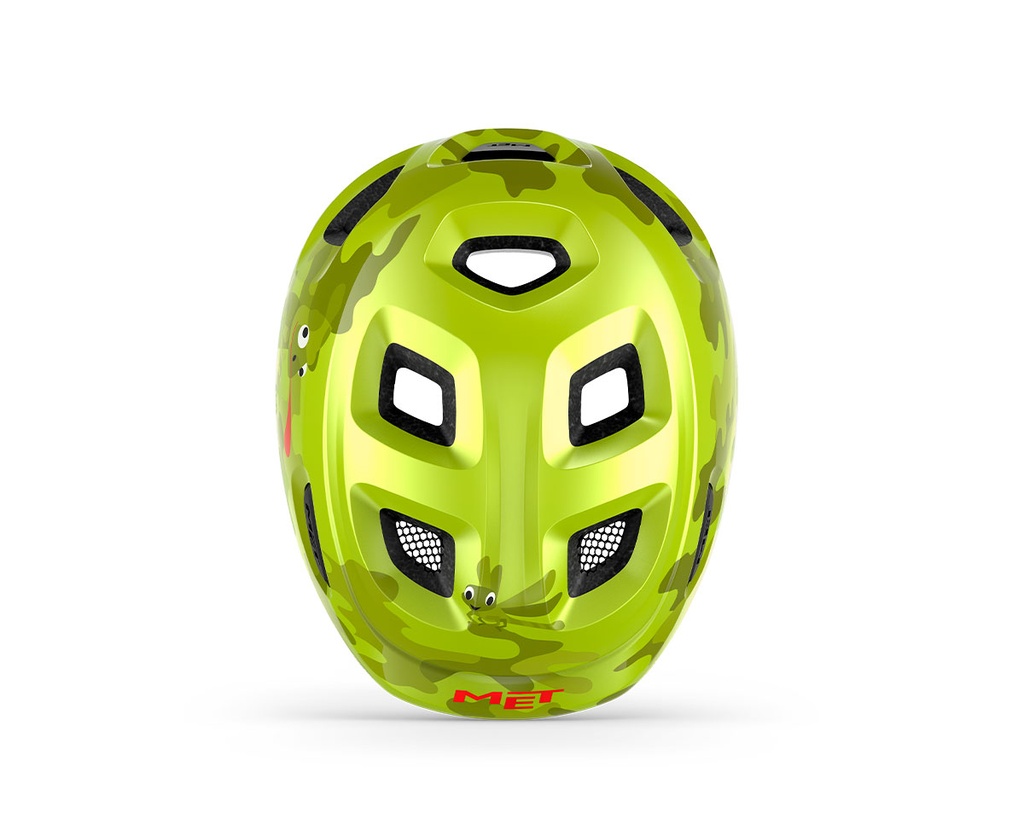 MET Hooray gyermek kerékpáros sisak [fényes lime-kaméleon, 52-55 cm (S)]