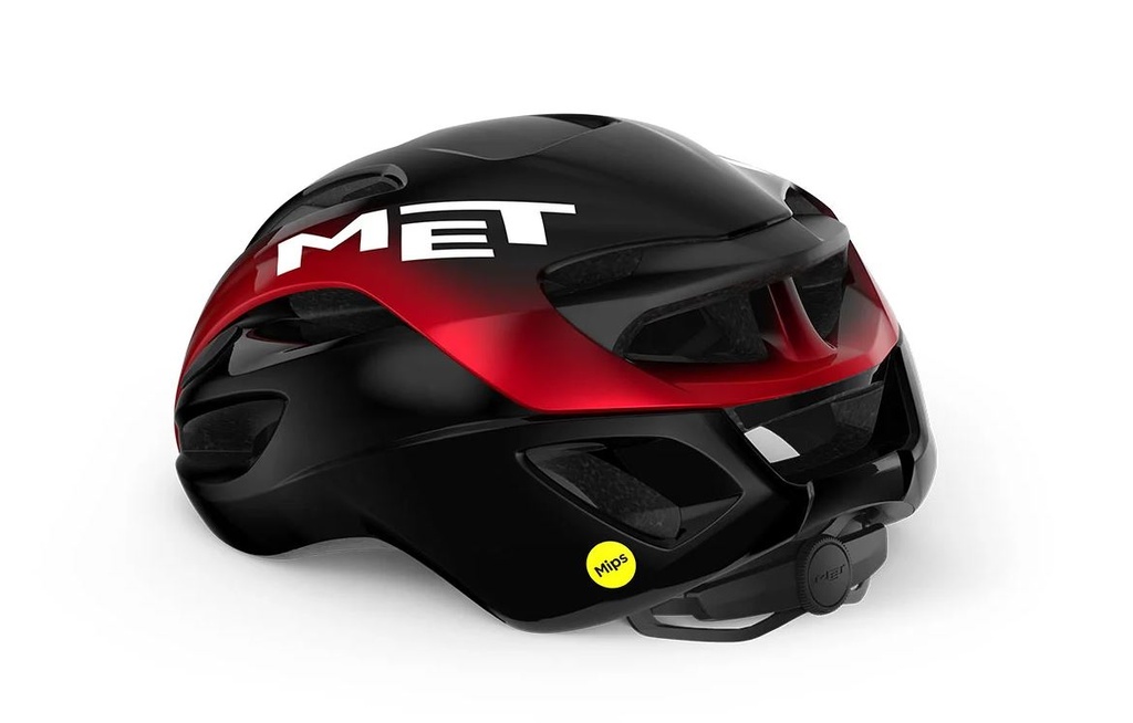 MET Rivale Mips kerékpáros sisak [fényes fekete-metál piros, 52-56 cm (S)]