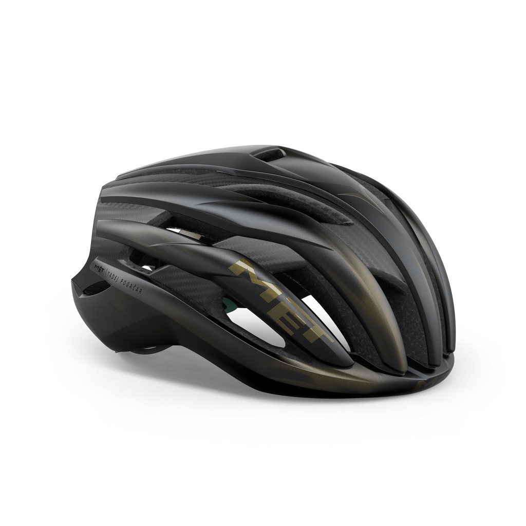 MET Trenta 3K Carbon Mips Tadej Pogacar Black Edition kerékpáros sisak [fekete-arany, 58-61 cm (L)]