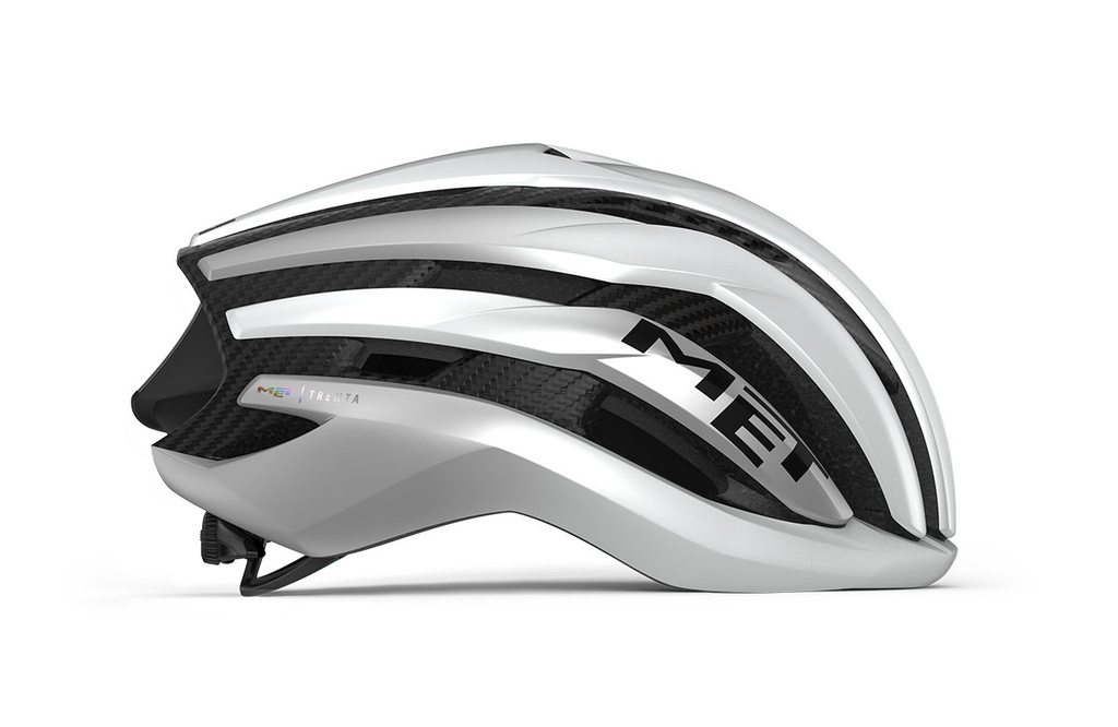 MET Trenta 3K Carbon Mips® kerékpáros sisak [fehér-ezüst, 58-61 cm (L)]