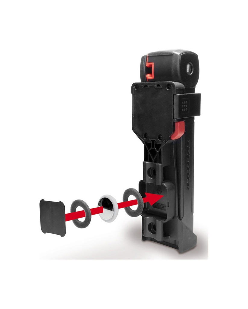 Trelock FS 380 TRIGO® kulcsos colstok zár [fekete, X-Press Air Tag, 85 cm]