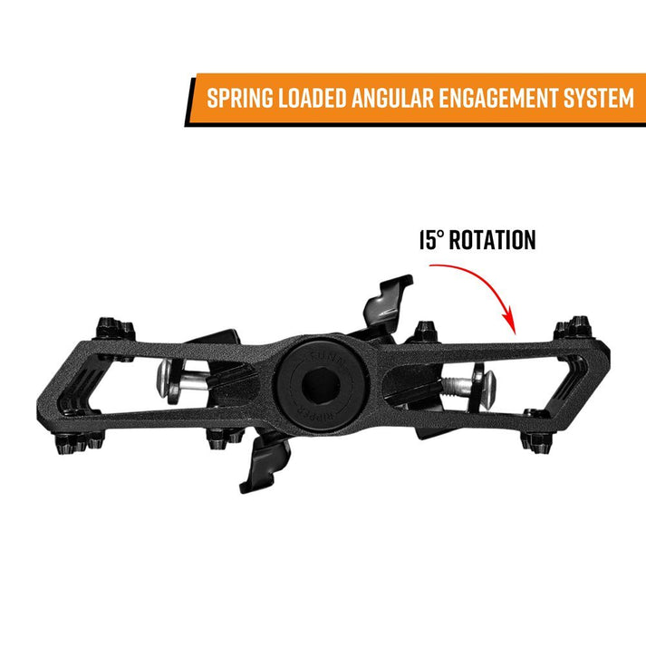 FUNN Ripper2 keretes kétoldalas SPD patentpedál [fekete]