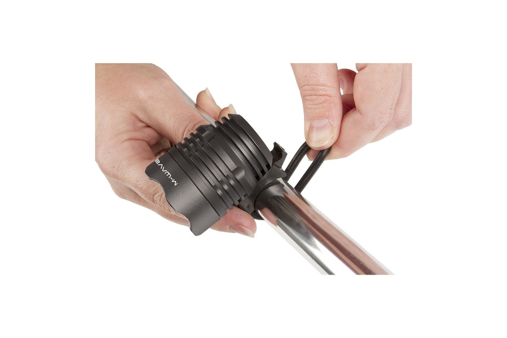 LÁMPA ELSŐ AKKUS KÜLSŐ 1 LED M-WAVE APOLLON ULTRA 700 (MAX 8W) FEKETE