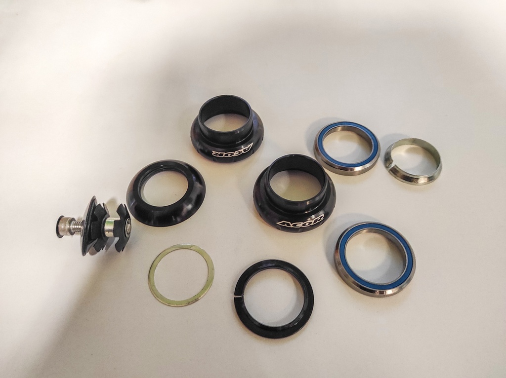 Acor AHS-21801 normál kormánycsapágy 1 1/8" Ahead villanyakhoz [fekete]