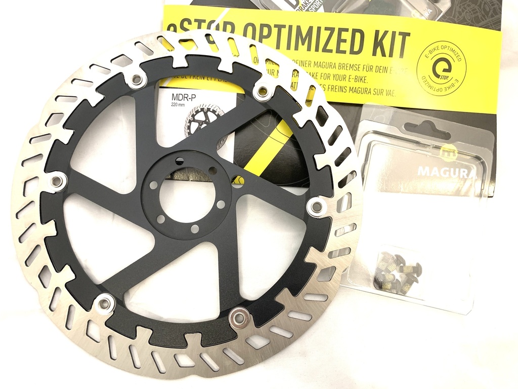 Magura MT eSTOP MDR-P 6 csavaros féktárcsa + 7S fékpofa szett [220 mm]