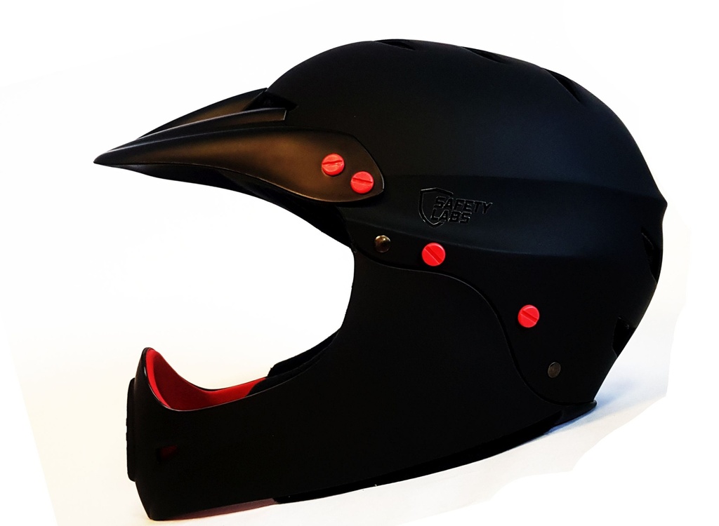 Safety Labs Stamina fullface kerékpáros sisak [matt fekete-piros, 55-58 cm (M)]