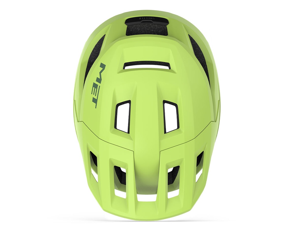 MET Shelter kerékpáros sisak [matt ultra lime, L (58-61cm)]