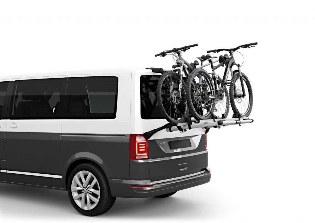 Kerékpárszállító THULE WANDERWAY WanderWay hátsó ajtóra VW T6-hoz.