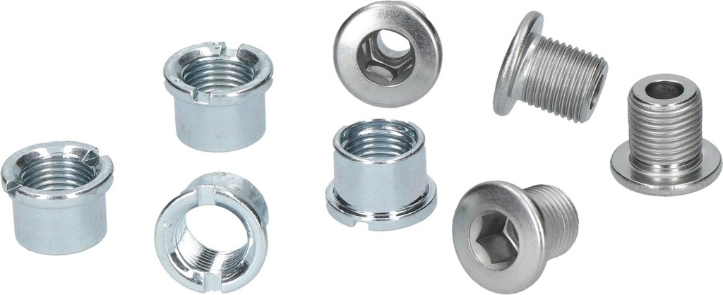 SHIMANO FC-M540 DOUBLE GEAR FIXING BOLT (M8*8.5)&NUT(4 SETS)