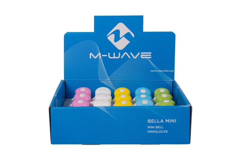 CSENGŐ MINI ACÉL M-WAVE BELLA MINI - 35 MM PASZTELL SZÍNEKBEN