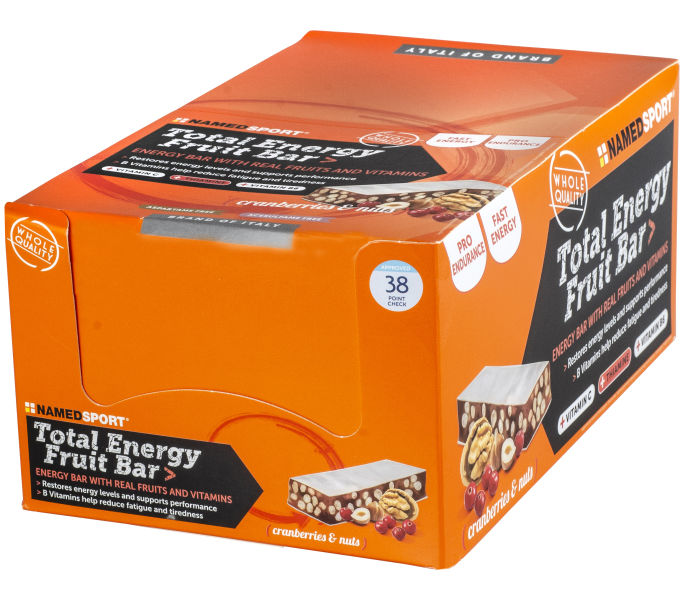 NAMEDSPORT TOTAL ENERGY FRUIT BAR áfonya+magok 25x35g szelet {2/4}