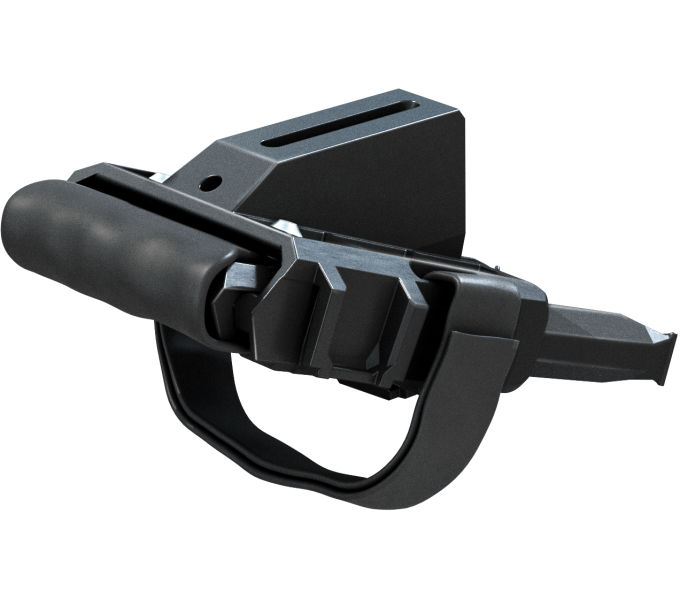 PRO SMART SADDLE CONTAINER BLACK /W BASE MOUNT