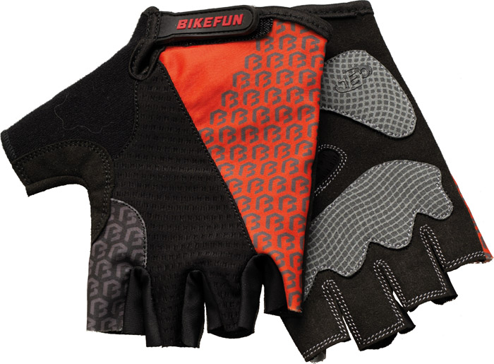Kesztyű BIKEFUN rövid Duke piros