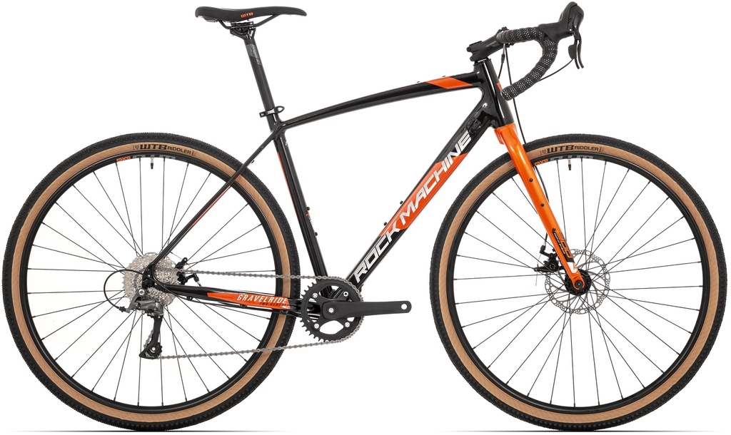 Rock Machine Gravelride 200 gravel kerékpár [56 cm, fényes fekete/narancs/ezüst]