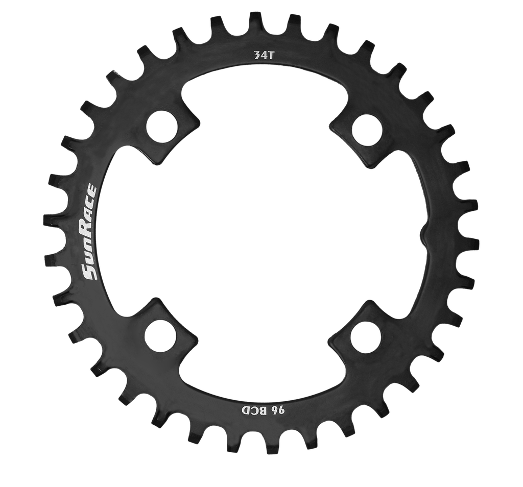 Sunrace CRMS Narrow Wide 4 furatos szimmetrikus lánctányér [fekete, 32]
