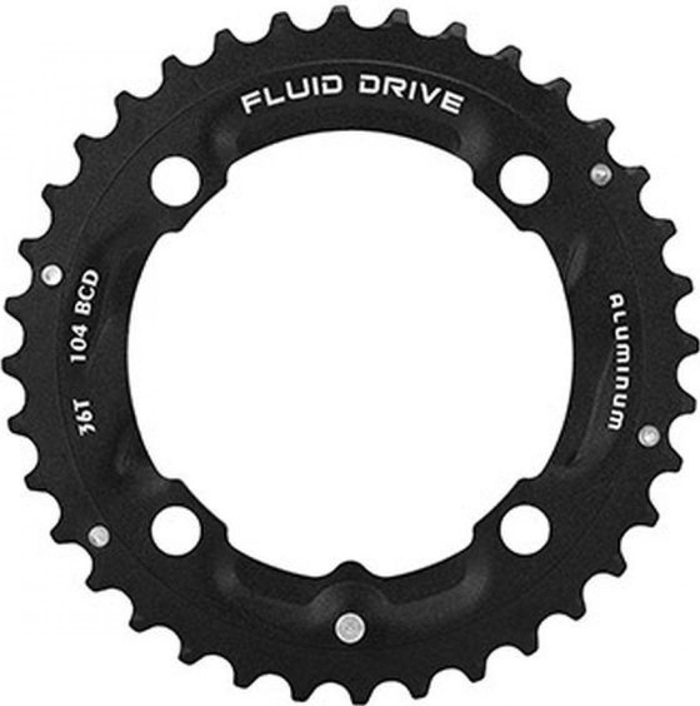 Sunrace CRMS66 4 furatos szimmetrikus lánctányér [36, Alumínium, 104 mm]