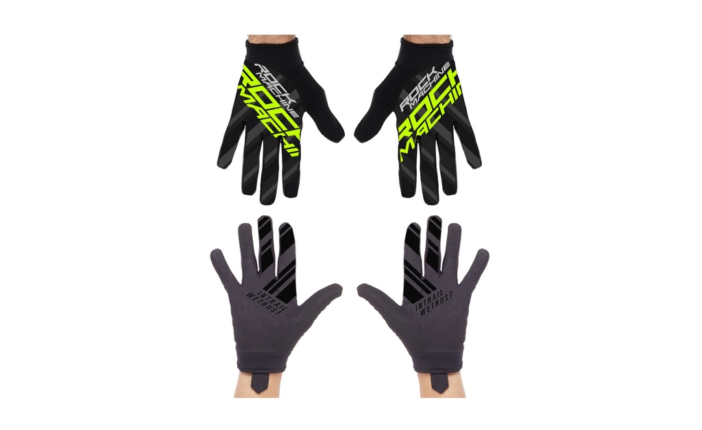 Rock Machine Race FF átmeneti hosszú ujjú kerékpáros kesztyű [khaki/fekete, XL]