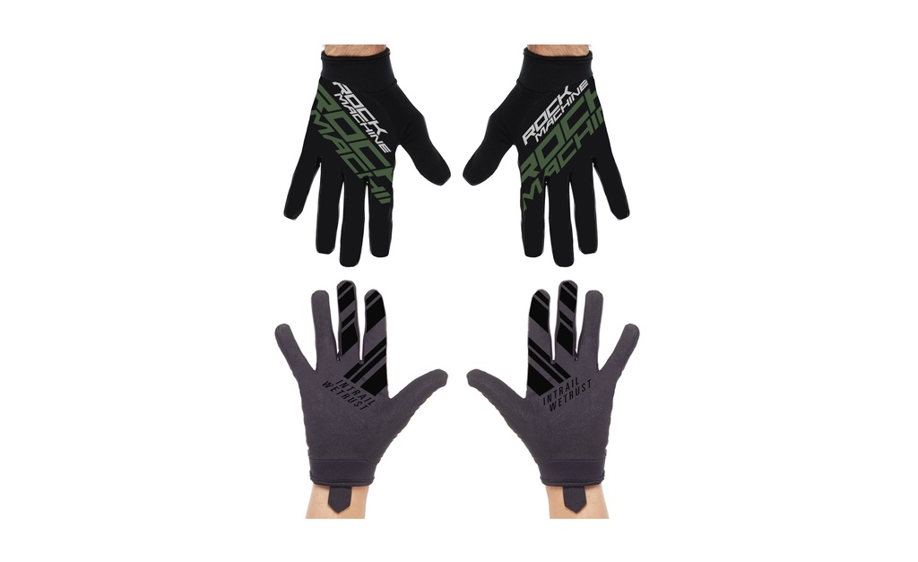 Rock Machine Race FF átmeneti hosszú ujjú kerékpáros kesztyű [fekete/szürke, XXL]