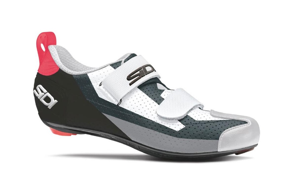 SIDI T-5 Air Triathlon országúti cipő [fekete-fehér-korall, 43]