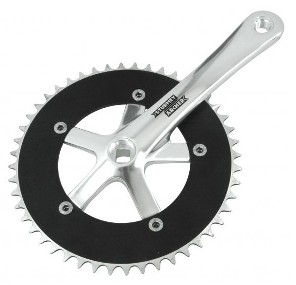 Sturmey Archer FCT28 170mm/48T négyszögtengelyes hajtómű [ezüst-fekete, 48, 170 mm]