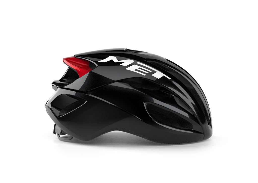 MET Rivale Mips kerékpáros sisak [fényes fekete-piros, 52-56 cm (S)]