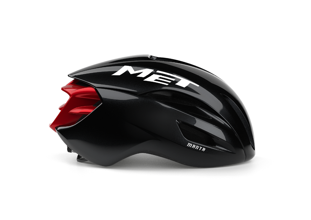 MET Manta Mips kerékpáros sisak [fényes fekete-piros, 56-58 cm (M)]