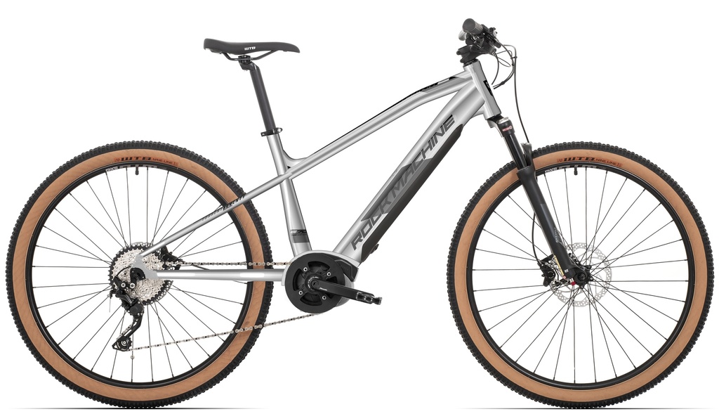 Rock Machine Torrent INT e70-29B elektromos MTB kerékpár [19" (L), fényes ezüst/fekete]