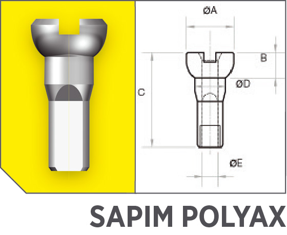 Küllőanya SAPIM POLYAX Alu 14G 14 mm fekete