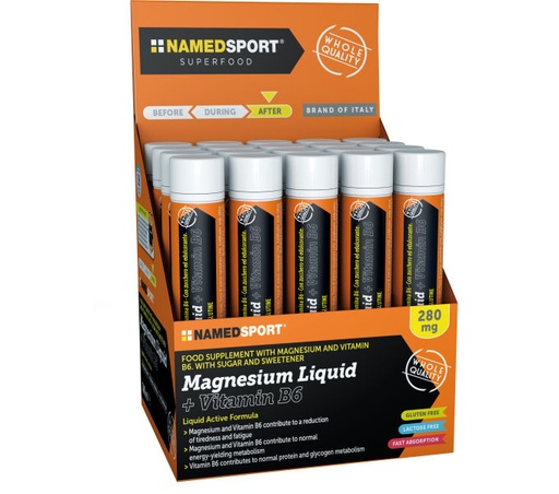 [#PL-FA003723010] NAMEDSPORT MAGNESIUM LIQUID +VITAMIN B 20x25ml ital {3/4}