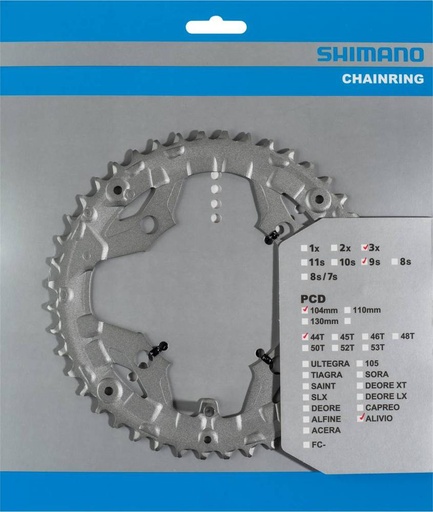 [#PL-Y1PM98100] SHIMANO FC-T4060 CHAINRING 44T FOR 44-32-22T SILVER