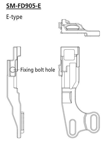 [#PL-ISMFD905E] SHIMANO ADAPTER FOR FD MOUNT, SM-FD905-E, E TYPE MOUNT, IND.PACK
