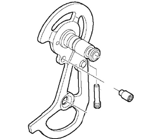 [#PL-Y5XJ98020] SHIMANO RD-F800 OUTER PLATE ASSEMBLY SS-TYPE