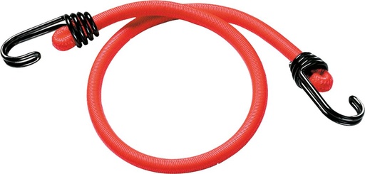 [#PL-ML3020] GUMIPÓK BUNGEE FORDITOTT ACÉL KAMPÓ 60CM/9,5MM PIROS {10/4}