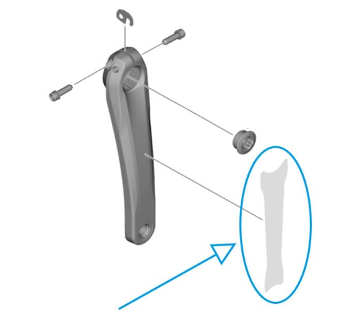 [#PL-Y0KV98090] SHIMANO FC-M8100 PROTECTION STICKER FOR CRANK ARM 160 MM (2 PCS.)