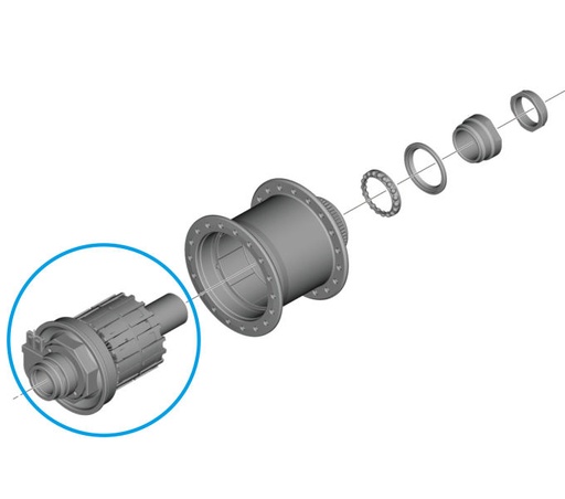 [#PL-Y2GC98010] SHIMANO DH-UR708-3D INTERNAL ASSEMBLY SILVER
