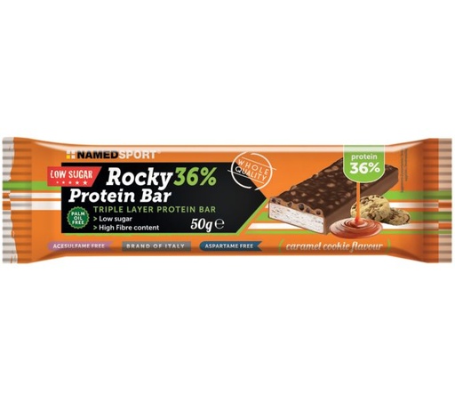 [#PL-FA003723023] NAMEDSPORT ROCKY 36% PROTEIN BAR karamell 12x50g szelet/doboz {2/4}