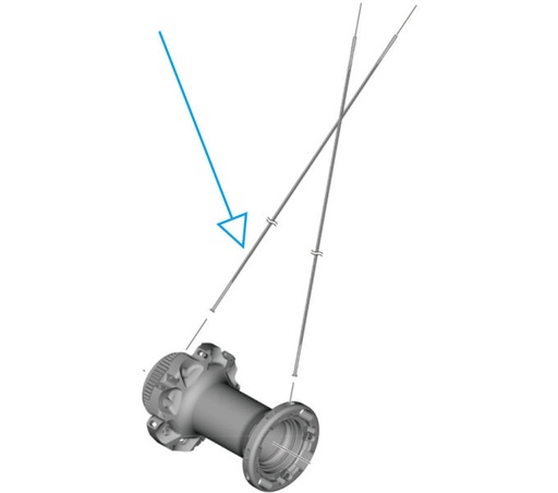 [#PL-Y0MAS1000] SHIMANO WH-R9270-C60-HR-TU-F RIGHT HAND SPOKE 250MM