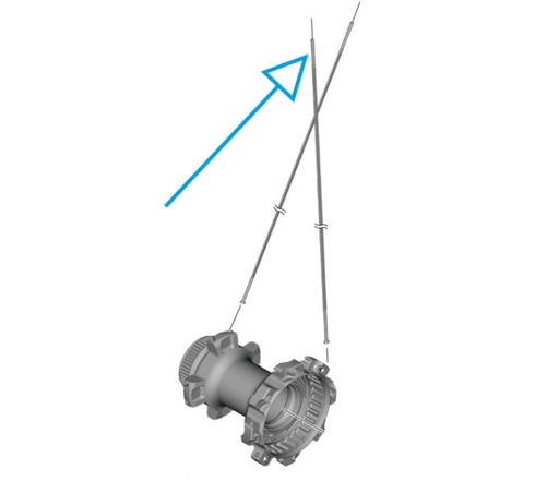 [#PL-Y0MES1000] SHIMANO WH-R9270-C60-HR-TU-R RIGHT HAND SPOKE261MM