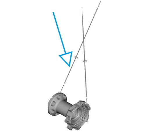 [#PL-Y0MKS1100] SHIMANO WH-R9270-C50-TU-F RIGHT HAND SPOKE 271