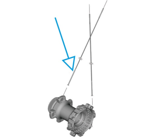 [#PL-Y0MLS1120] SHIMANO WH-R9270-C50-TU-R LEFT HAND SPOKE 255 MM