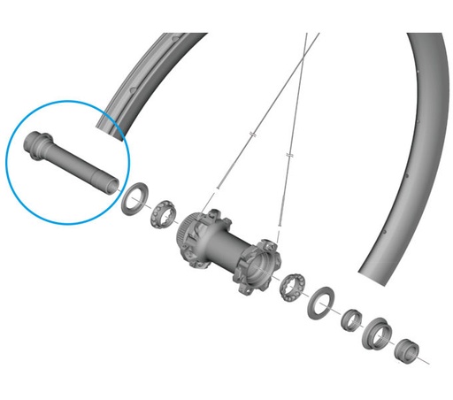 [#PL-Y0MK98030] SHIMANO WH-R9270-C50-TU-F HUB AXLE UNIT