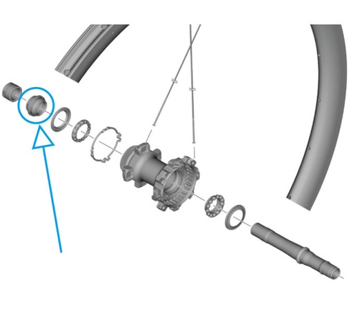 [#PL-Y0ML98030] SHIMANO WH-R9270-C50-TU-R LEFT HAND CONE WITH DUST COVER