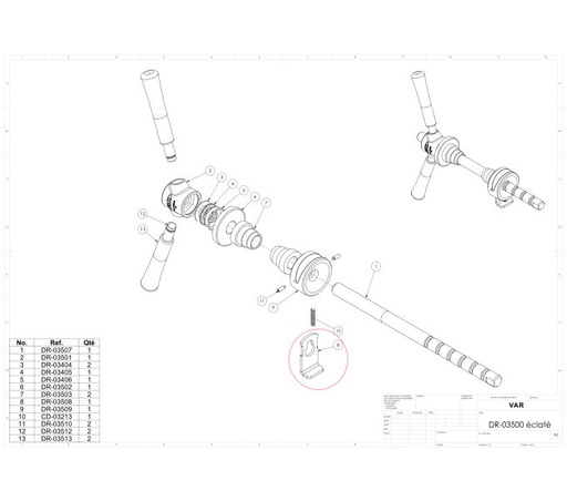 [#PL-FA003540386] Verriegelungsriegel zu DR-03500 DR