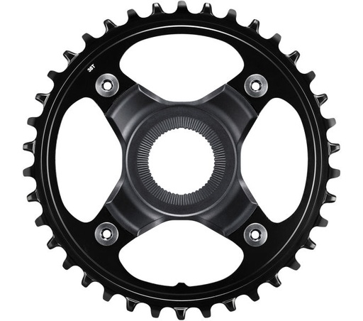 [#PL-ISMCRE80B55A8XL] SHIMANO CHAINRING, SM-CRE80-B, 38T W/O CG, FOR CHAIN LINE 55MM, BLACK, IND.PACK
