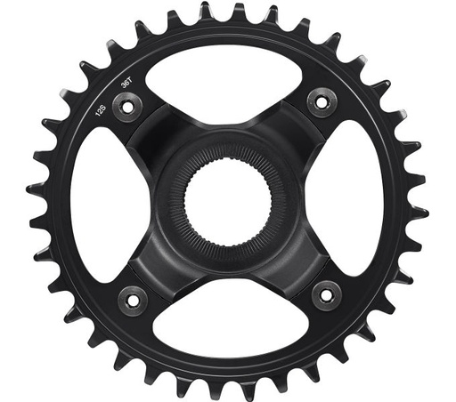 [#PL-ISMCRE8012B55A6XL] SHIMANO CHAINRING, SM-CRE80-12-B, 36T W/O CG, FOR CHAIN LINE 55MM, BLACK, IND.PA