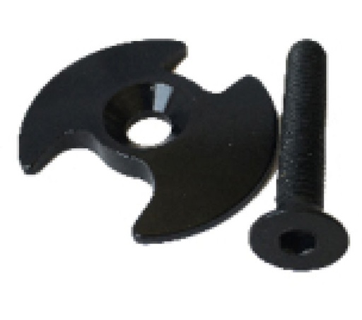 [#PL-YPRHA0516] PRO VIBE EVO STEERER BOLT & CAP  BLACK, ALLOY, 1 SET