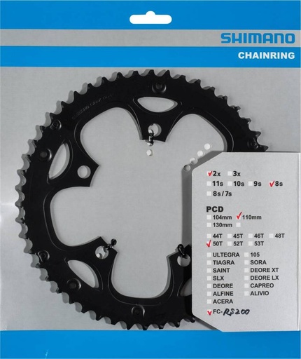[#PL-Y1V498040] SHIMANO FC-RS200 CHAINRING 50T-F FOR CHAIN GUARD
