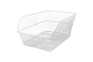 [#CS-41870052WH] KOSÁR HÁTSÓ SŰRŰSZÖVÉSŰ NORMÁL - 39X29X19 CM + TARTOZÉK FEHÉR